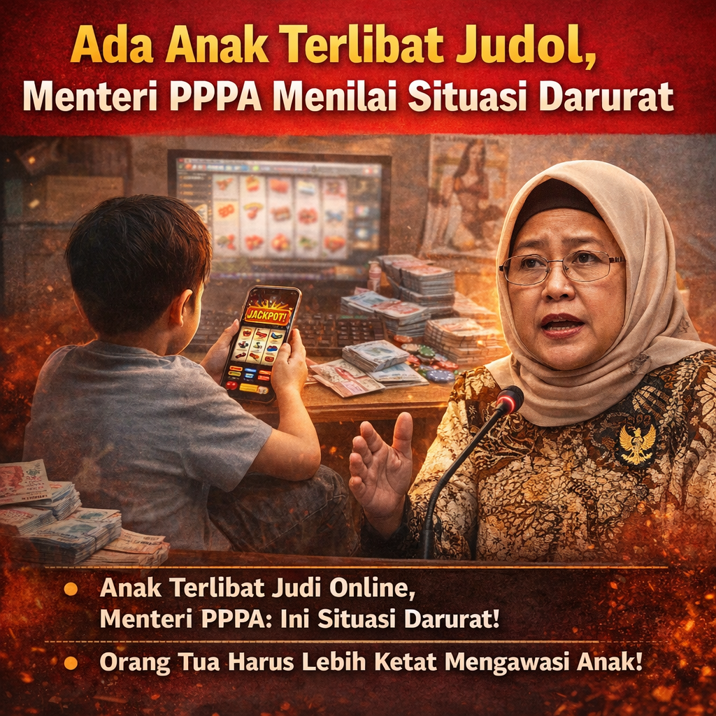 Ada Anak Terlibat Judol, Menteri PPPA Menilai Situasi Darurat